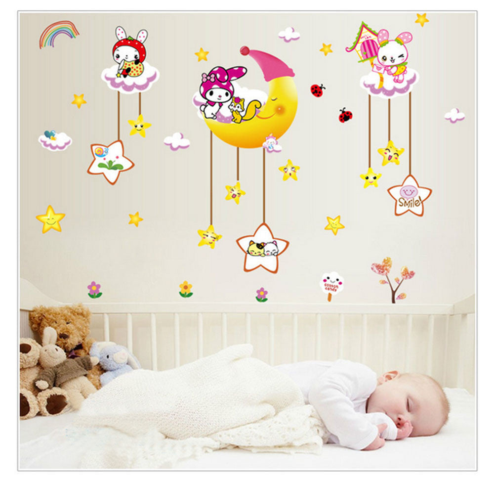 wall stickers home decor Cartoon Children Wall Stickers Children Bedroom Decoration wall stickers for kids rooms - TIKITAKA Accessories 