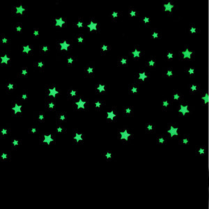 100PCs Kids Bedroom Beautiful Fluorescent Glow In The Dark Stars Wall Stickers - TIKITAKA Accessories 