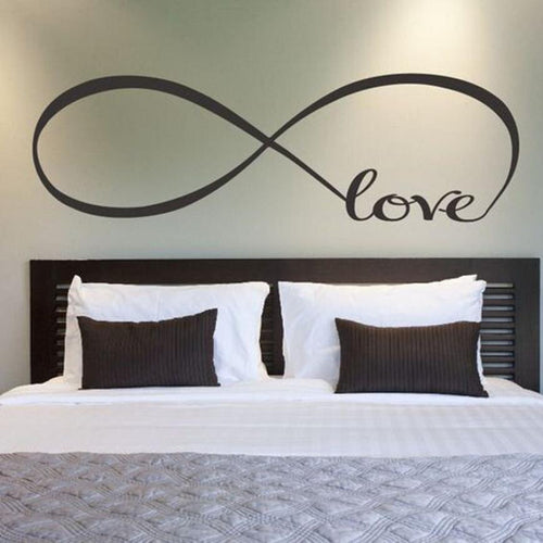 22*60CM/44*120CM Bedroom Wall Stickers Decor Infinity Symbol Word Love Vinyl Art wall sticker decals decoration - TIKITAKA Accessories 