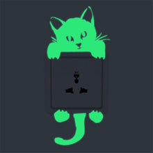 Cute Creative Cat Luminous Noctilucent Glow in the dark Switch Wall Sticker Home decoration - TIKITAKA Accessories 