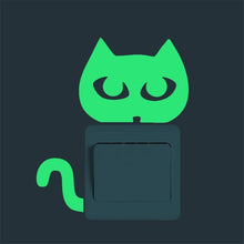 Cute Creative Cat Luminous Noctilucent Glow in the dark Switch Wall Sticker Home decoration - TIKITAKA Accessories 