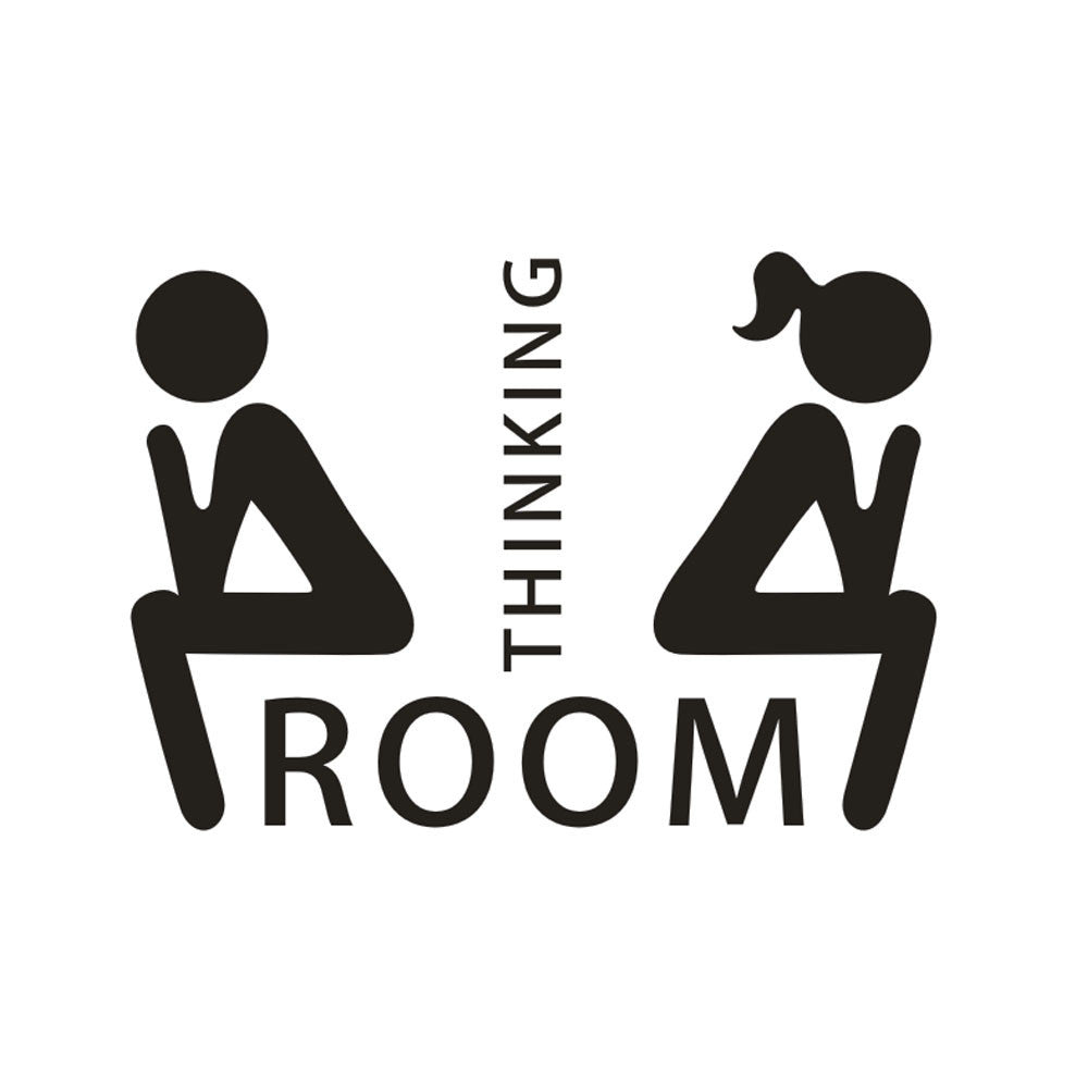 DIY Thinking Room Toilet Seat Bathroom Sticker Home Refrigerator Wall Decal Art - TIKITAKA Accessories 