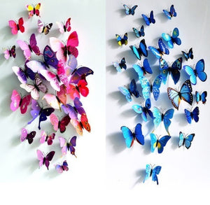 Fashion Room Decorations 3D Butterfly Sticker Art Design Decal Wall Stickers Home Decor - TIKITAKA Accessories 