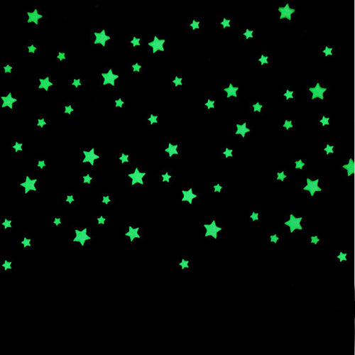 100PCs wall stickers for kids rooms Bedroom Fluorescent Glow In The Dark Stars Wall Stickers - TIKITAKA Accessories 