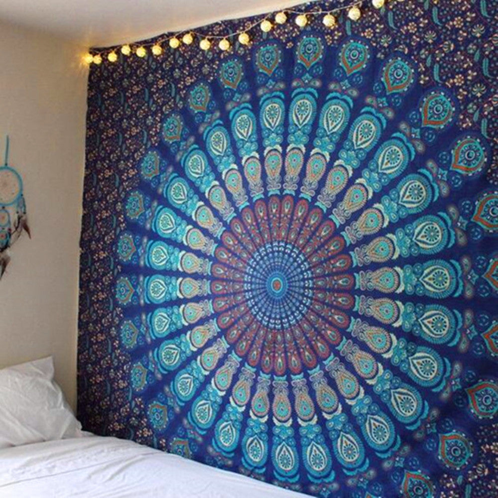 Indian Mandala Tapestry Hippie Wall Hanging Bohemian Bedspread Home Decor - TIKITAKA Accessories 